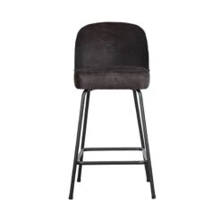 Vogue Barstoel Laag Leer Zwart