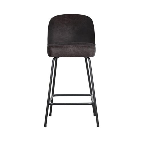 Vogue Barstoel Laag Leer Zwart
