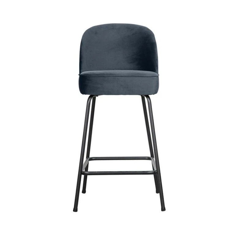 Vogue Barstoel Laag Velvet Blauw