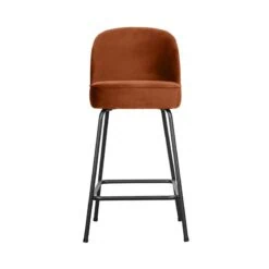 Vogue Barstoel Laag Velvet Roest