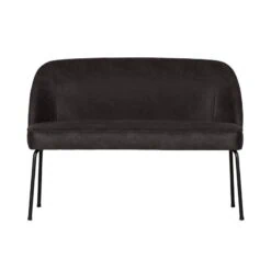 Vogue Eetkamerbank Ecoleer Zwart 120cm