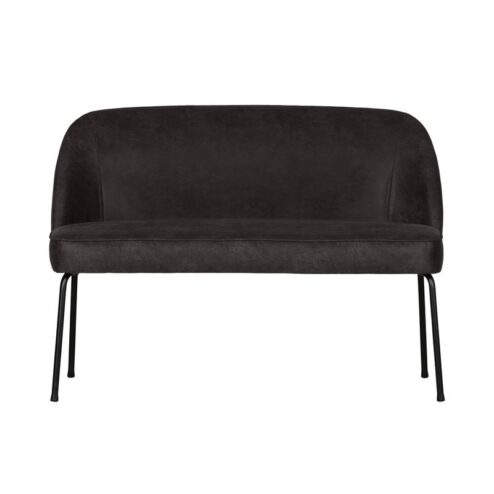 Vogue Eetkamerbank Ecoleer Zwart 120cm