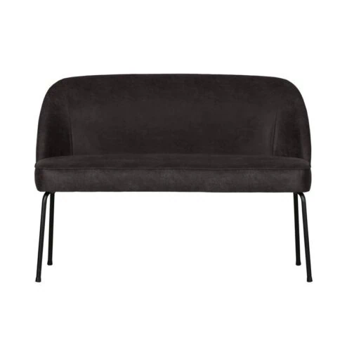 Vogue Eetkamerbank Ecoleer Zwart 120cm