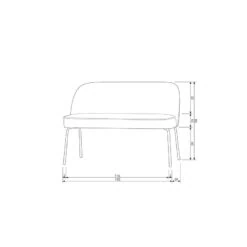 Vogue Eetkamerbank Geweven Stof Zand 120cm