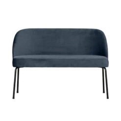 Vogue Eetkamerbank Velvet Blauw 120cm