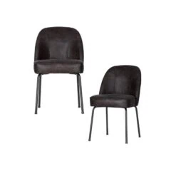 Vogue Eetkamerstoel Ecoleer Zwart