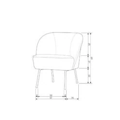 Vogue Fauteuil Velvet Donkergroen (1)