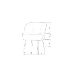 Vogue Fauteuil Velvet Roest