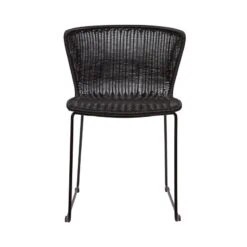 Wings Tuinstoel Zwart Set van 2