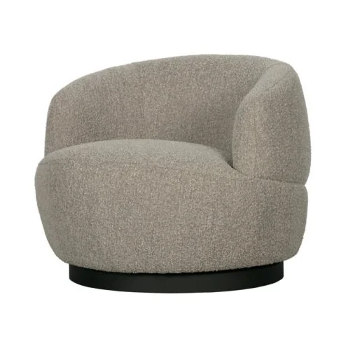 Woolly Draaifauteuil Boucle Naturel Melange