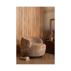 Woolly Draaifauteuil Chenille Zand