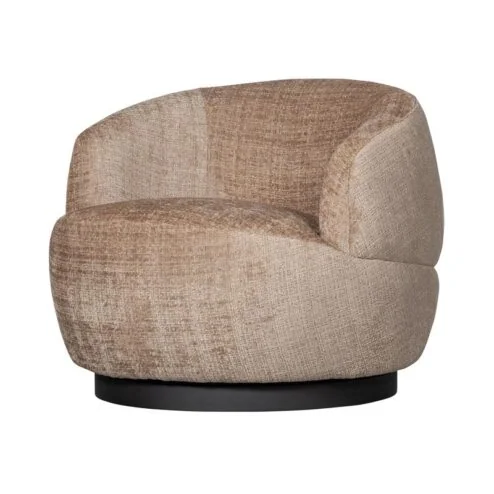 Woolly Draaifauteuil Chenille Zand