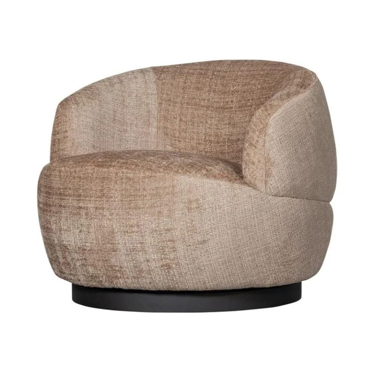 Woolly Draaifauteuil Chenille Zand