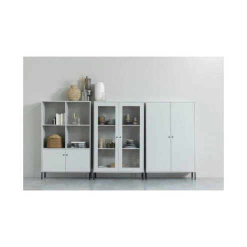 Xam Vitrinekast Grenen Wolkengrijs 100cm