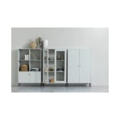 Xam Vitrinekast Grenen Wolkengrijs 100cm