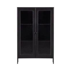 Xam Vitrinekast Grenen Zwart 100cm