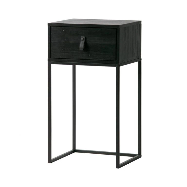 Zola Nachtkastje met Lade Zwart 40cm