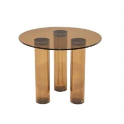 Aero Bijzettafel rond Bruin 50cm