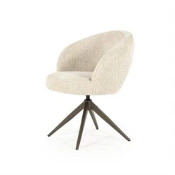 Alissa Eetkamerstoel Beige stof