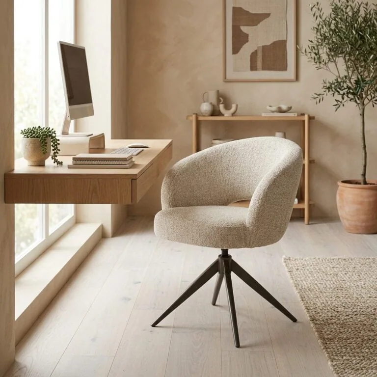 Alissa Eetkamerstoel Beige stof