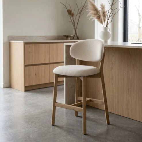 Barstoel Mikky Naturel Beige