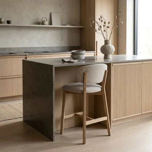 Barstoel Mikky Naturel Taupe