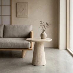 Bijzettafel Aime 45x45 beige