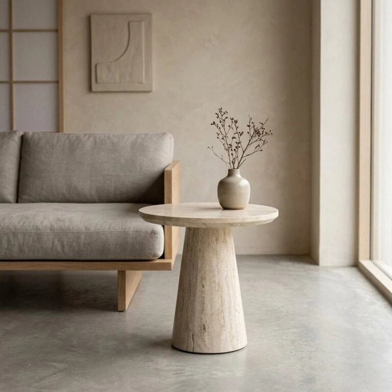 Bijzettafel Aime 45x45 beige