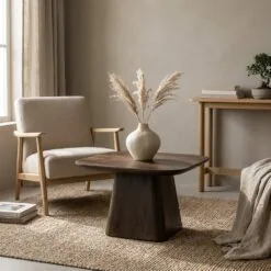 Bijzettafel Aron vierkant 60x60 bruin