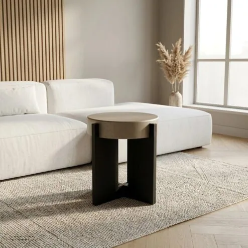 Bijzettafel Juliet beige 40cm