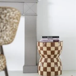 Blocsy Bijzettafel rond Bruin 33cm