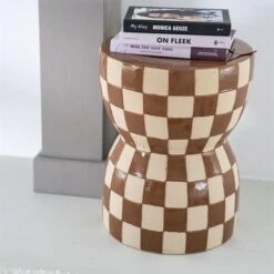 Blocsy Bijzettafel rond Bruin 33cm