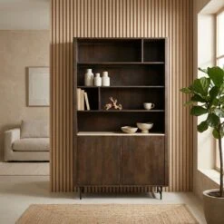 Boekenkast Lio mangohout groot 120cm