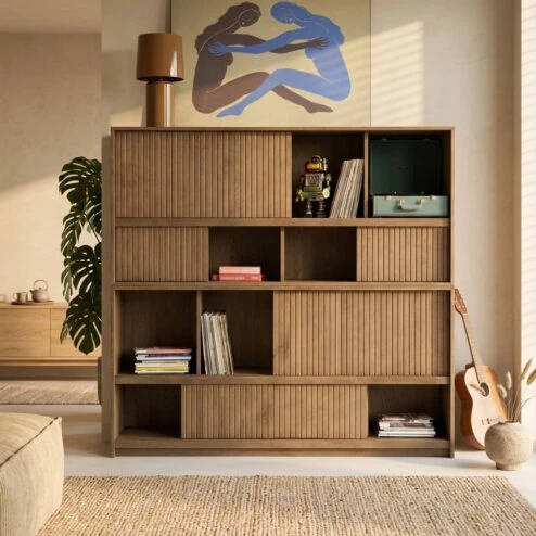 Boekenkast Milo Bruin 180cm