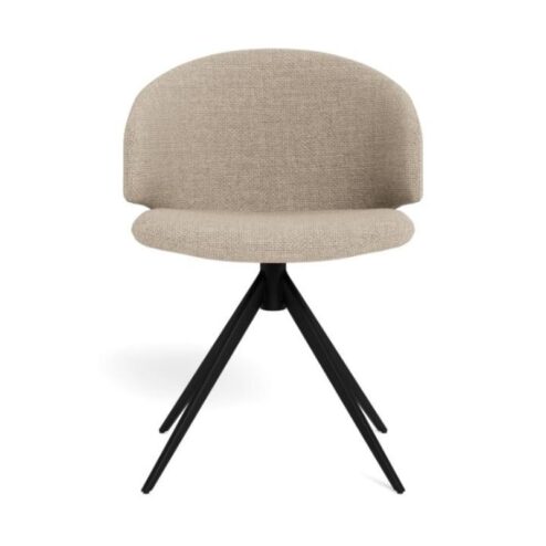 Casaro Eetkamerstoel Lichtbeige met zwarte poot