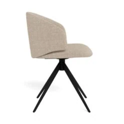 Casaro Eetkamerstoel Lichtbeige met zwarte poot