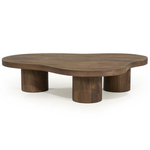 Alternative view of Charlie Salontafel organisch Lichtbruin 130cm