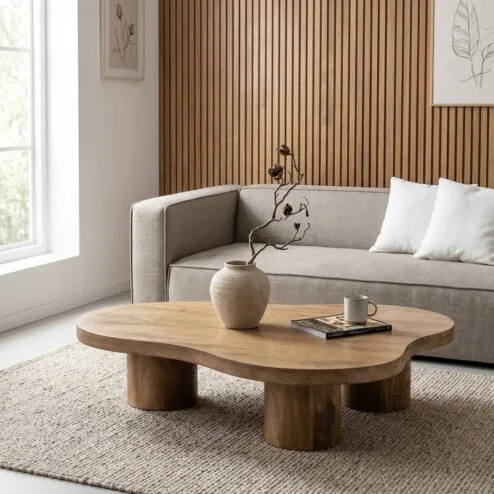 Charlie Salontafel organisch Naturel 130cm