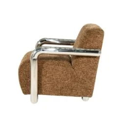 Chromette Fauteuil Bruin met chrome
