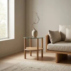 Cleo Bijzettafel Lichtbruin 50cm