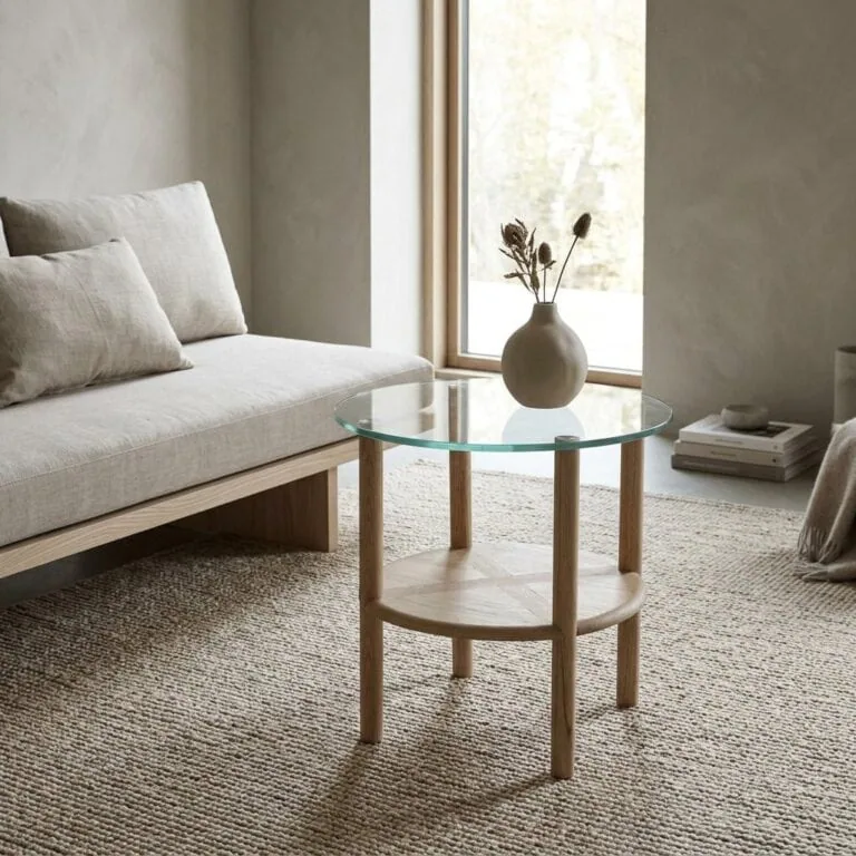 Cleo Bijzettafel Naturel 50cm