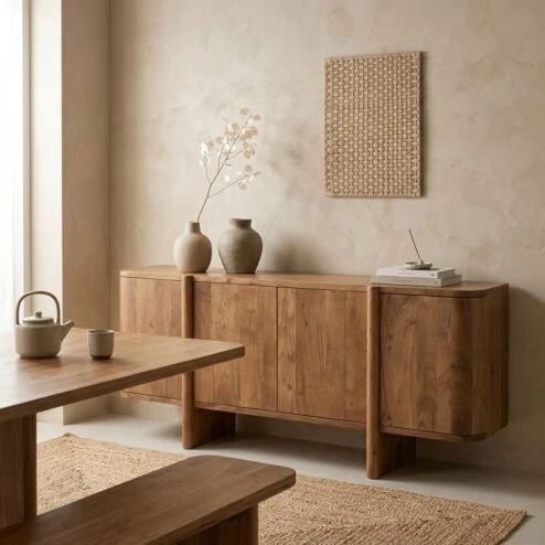 Dressoir Julian acaciahout 4 deurs 170cm