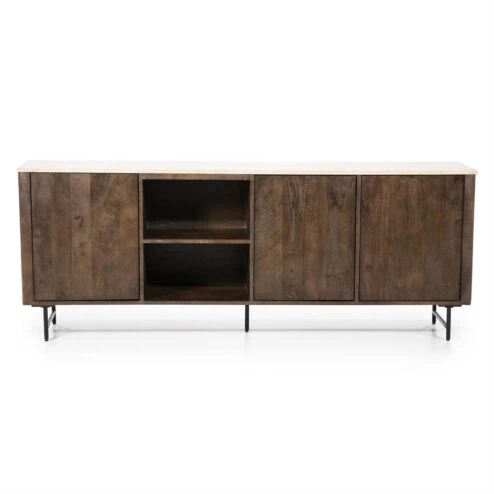 Alternative view of Dressoir Lio mangohout 3 deurs 200cm