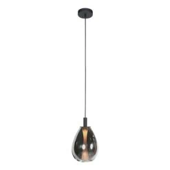 Edgar 1-lichts Hanglamp large Smoke Glas