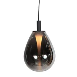 Edgar 1-lichts Hanglamp large Smoke Glas