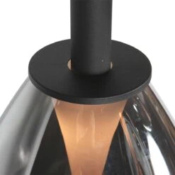 Edgar 5-lichts getrapte Hanglamp Smoke Glas