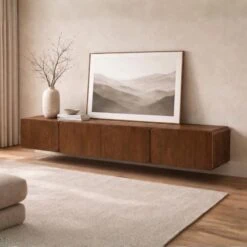 Elin tv meubel Walnoot Zwevend 200 cm