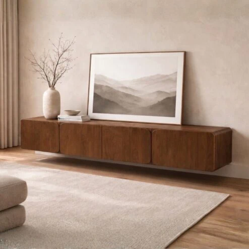 Elin tv meubel Walnoot Zwevend 200 cm