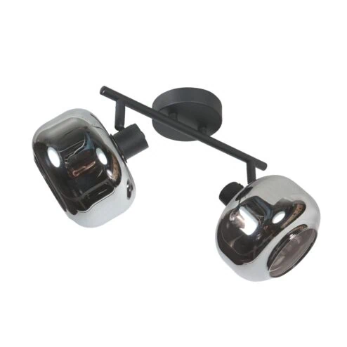 Gabriella 2-lichts Plafondlamp Smoke Glas