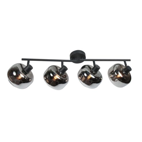 Gabriella 4-lichts Plafondlamp Smoke Glas